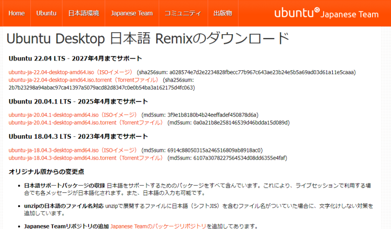 Ubuntu Desktop 日本語 Remix