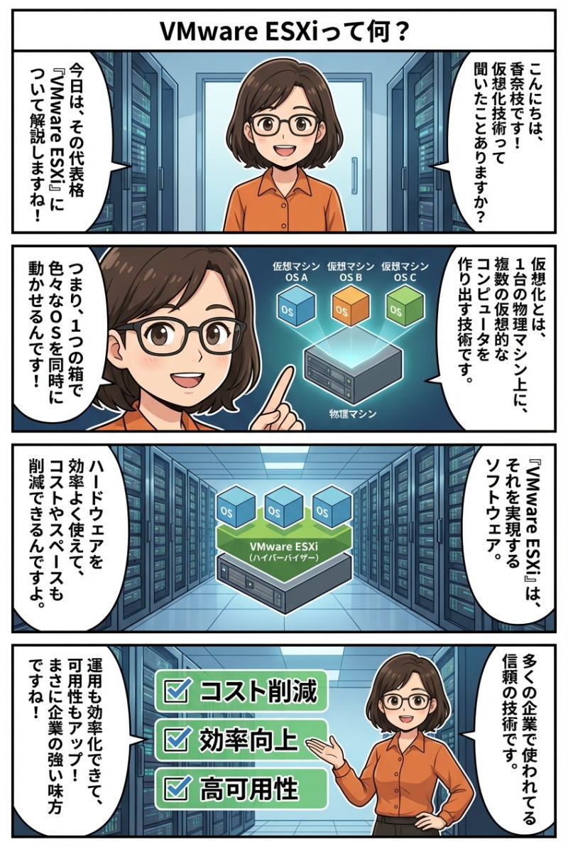 VMware ESXiとは何か？わかりやすく漫画で解説