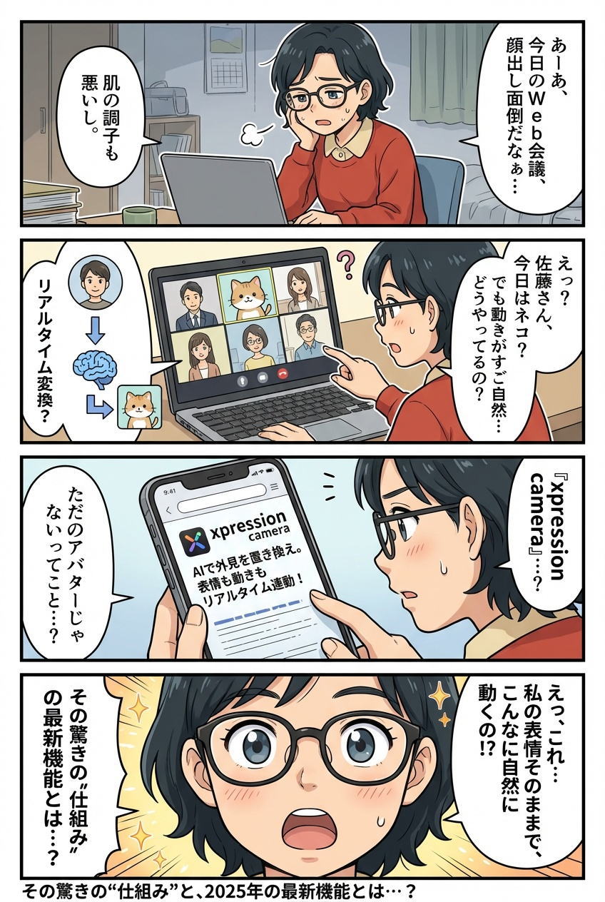 xpression camera（エクスプレッションカメラ）記事導入マンガ