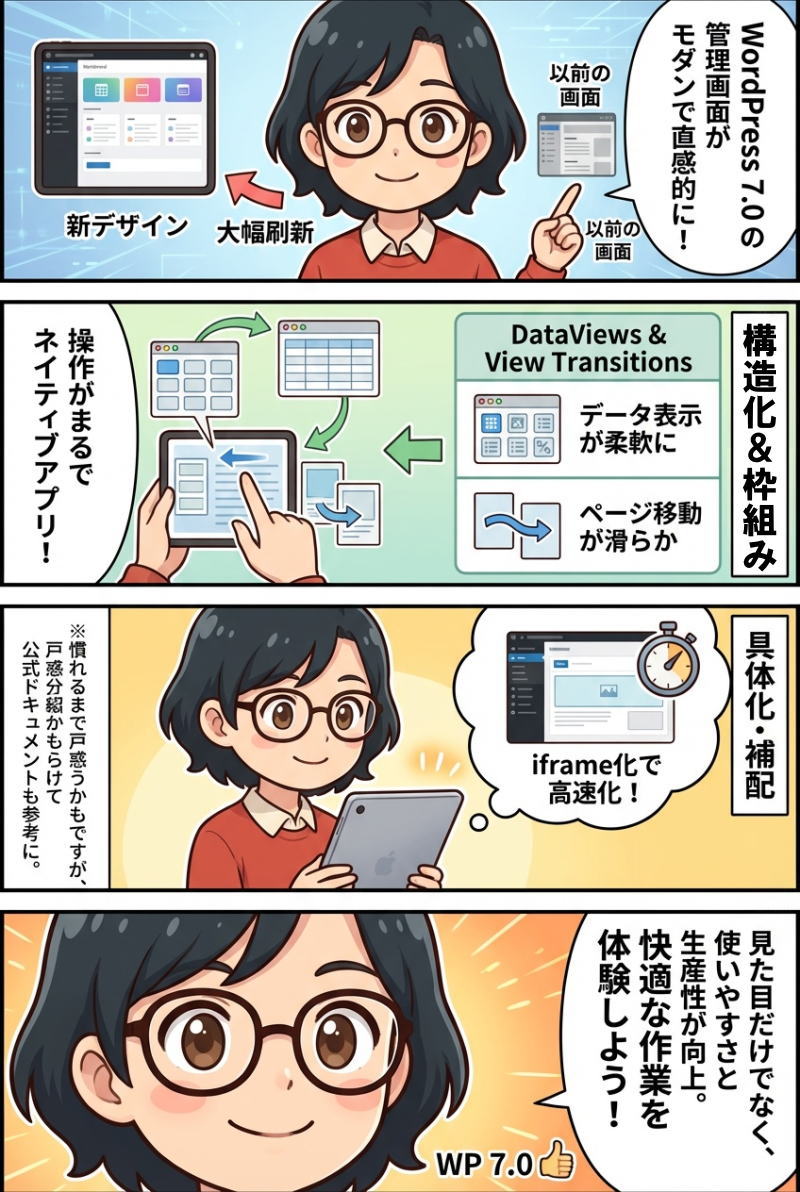 管理画面のビジュアルリニューアル